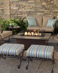 Santorini Rectangle Occasional Height Fire Pit