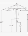 7.5' Push Button Tilt Umbrella