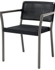 Ebel Orleans Aluminum Stackable Outdoor Dining Arm Chair