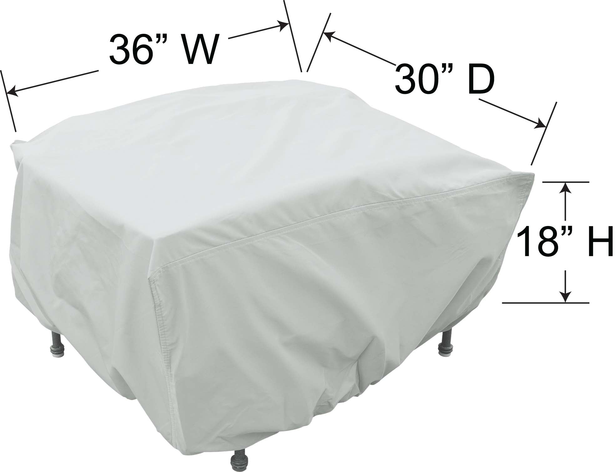 PFC825 - Small Rectangle Fire Pit, Ottoman & Occasional Table Cover