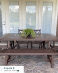 Rustic Farmhouse 39" x 75" Dining Table