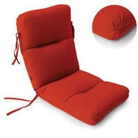 High Back  Seat Cushion - Canvas Jockey Red