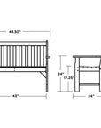 Vineyard 48" Bench