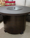 Erie Walnut Round Fire Pit