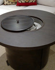 Erie Walnut Round Fire Pit