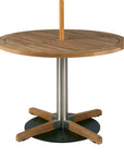 Equinox 40in Round Pedestal Table Teak Top