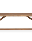 Teak 99" Rectangular Live Edge Dining Table