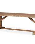 Teak 99" Rectangular Live Edge Dining Table