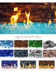 Gun Metal Reflective Fire Glass