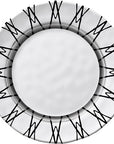 Black & White Round 8 in. Salad Plate Light Rim