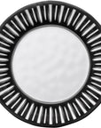 Black & White Round 8 in. Salad Plate Dark Rim