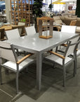 Compass Aluminum Rectangle Slat Dining Table