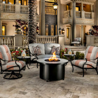 Capri Round Chat Height Fire Pit
