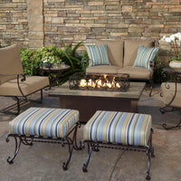 Santorini Rectangle Occasional Height Fire Pit