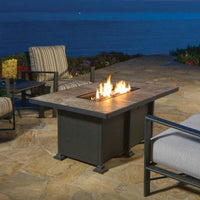 Santorini Rectangle Chat Height Fire Pit