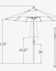 7.5' Deluxe Auto Tilt Umbrella