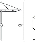 11' Deluxe Auto Tilt Umbrella