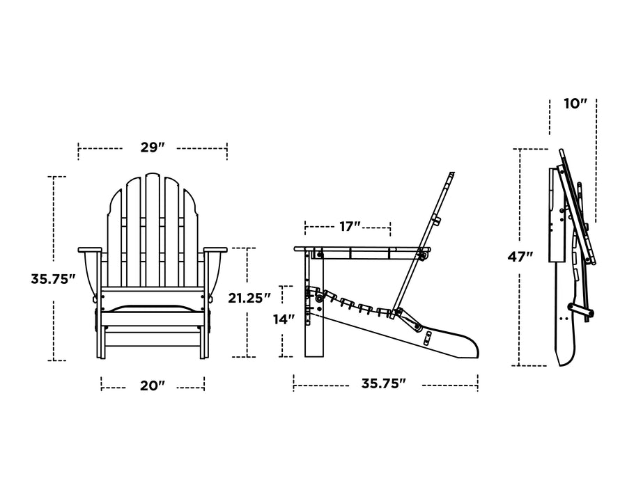 Classic Folding Adirondack Chair