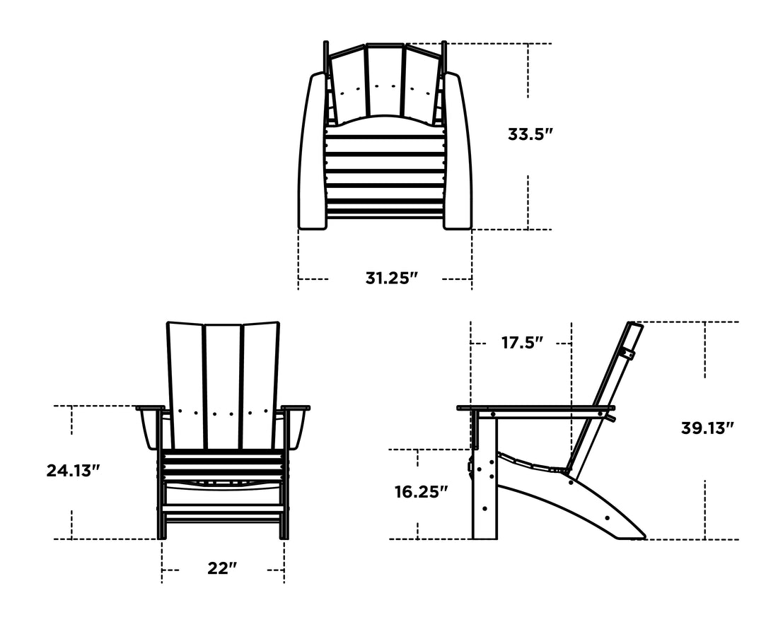 Modern Curveback Adirondack Chair