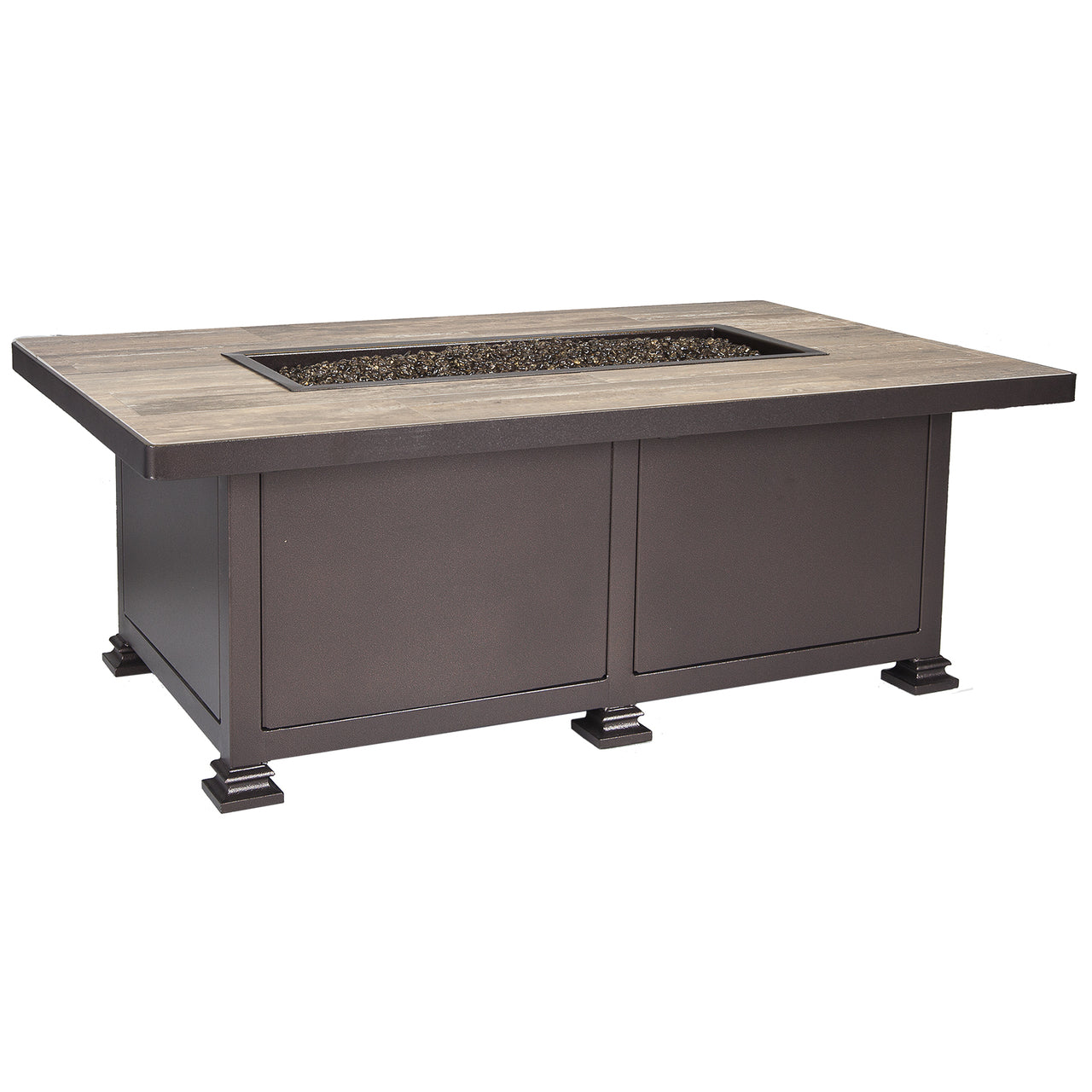 Santorini Rectangle Occasional Height Fire Pit