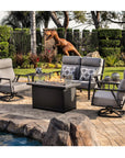 Capri Rectangle Chat Height Fire Pit