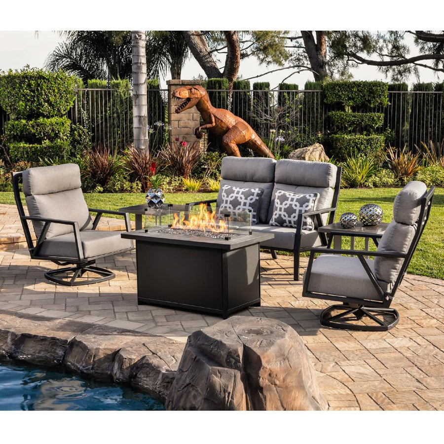 Elba Rectangle Chat Height Fire Pit