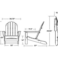 Classic Oversized Folding Adirondack Chair