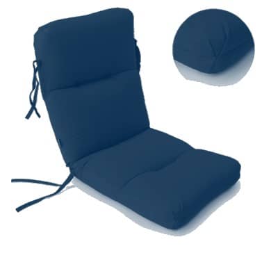 High Back Seat Cushion - Canvas Navy