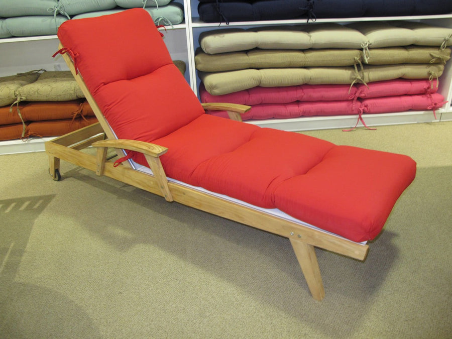 Chaise Lounge Cushion - Canvas Jockey Red