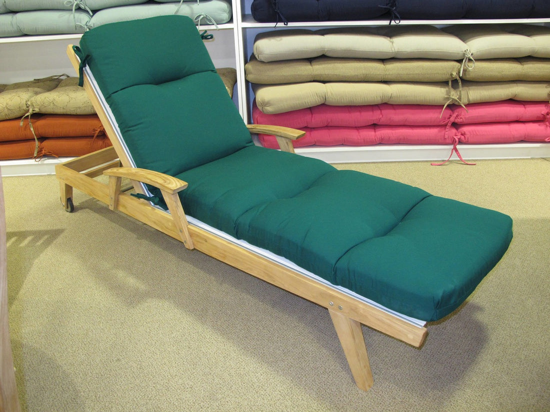 Chaise Lounge Cushion - Canvas Forest Green