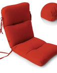 High Back  Seat Cushion - Canvas Jockey Red