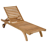 Capri Teak Chaise Lounge