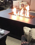 Erie 36x58" Walnut Rectangular Fire Pit