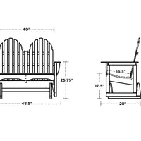 Classic Adirondack 48" Glider