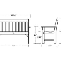 Vineyard 48" Bench