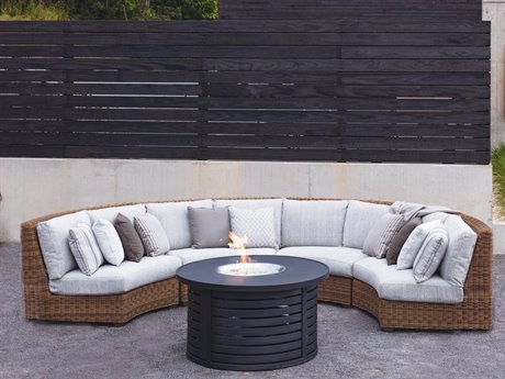 Oasis Curved Armless Loveseat