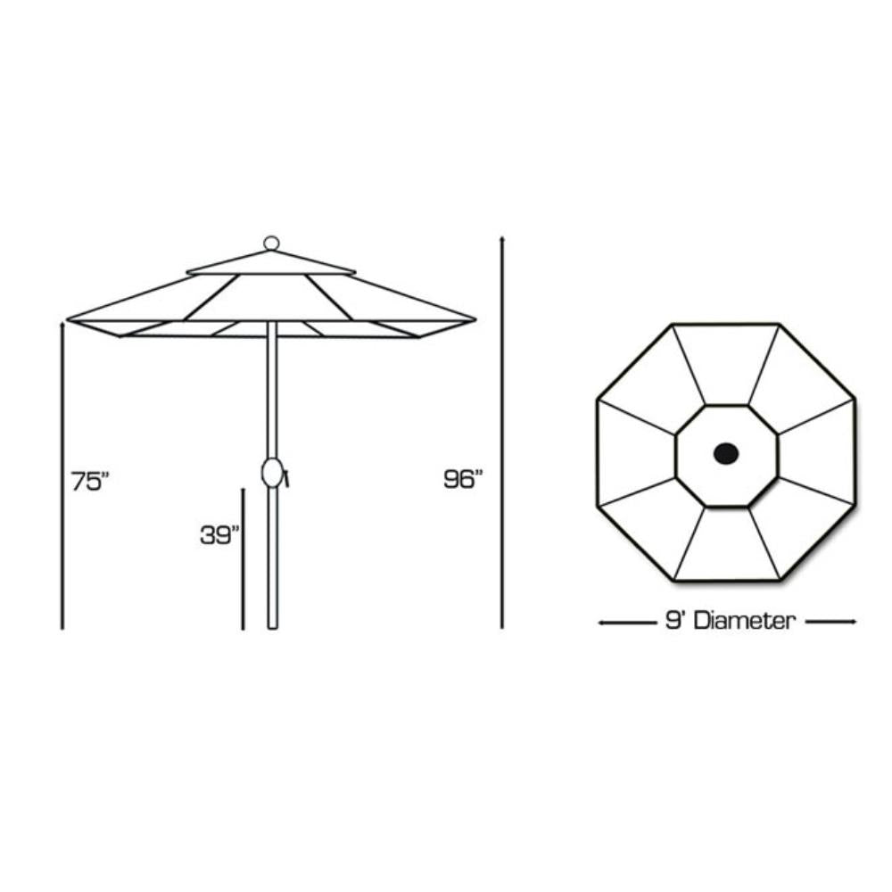 Galtech - 737 - 9' Deluxe Auto-Tilt Umbrella