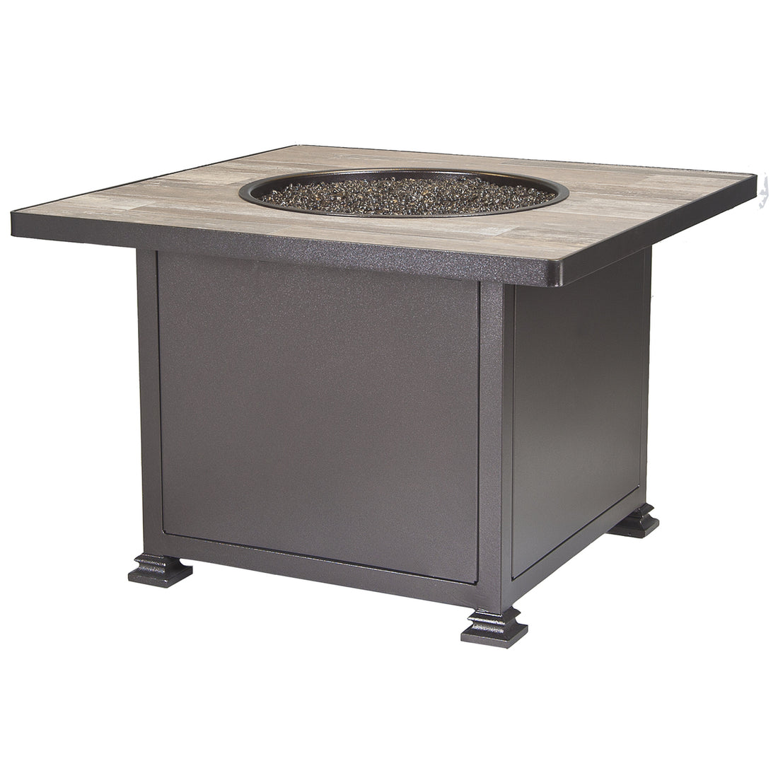 Santorini 36in Square Chat Height Fire Pit