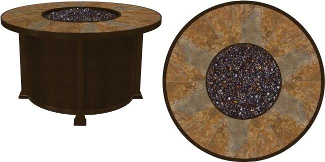 Santorini 42" Round Chat Height Fire Pit