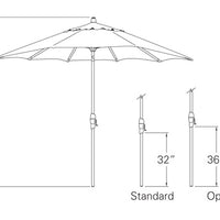 Treasure Garden 9ft Auto Tilt Octagon Market Umbrella