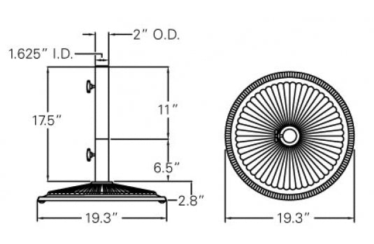 Treasure Garden Classic Umbrella Base - 50 lbs