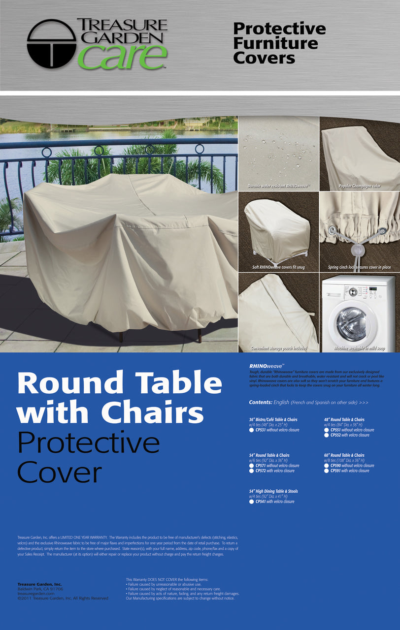 Table & Chairs Cover - 60in Round