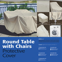 Table & Chairs Cover - 54in Round Table  with Umbrella Hole