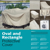 Table & Chairs Cover - XL Oval Table or Rectangle with Umbrella Hole