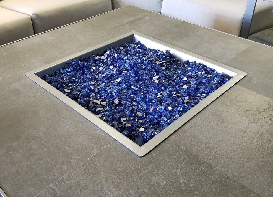 Sapphire Reflective Fire Glass