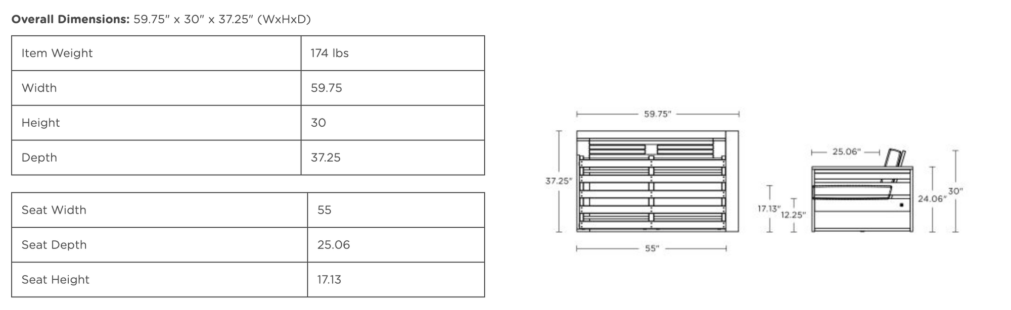 Latitude Modular Left Arm Loveseat