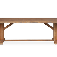 Teak 99" Rectangular Live Edge Dining Table