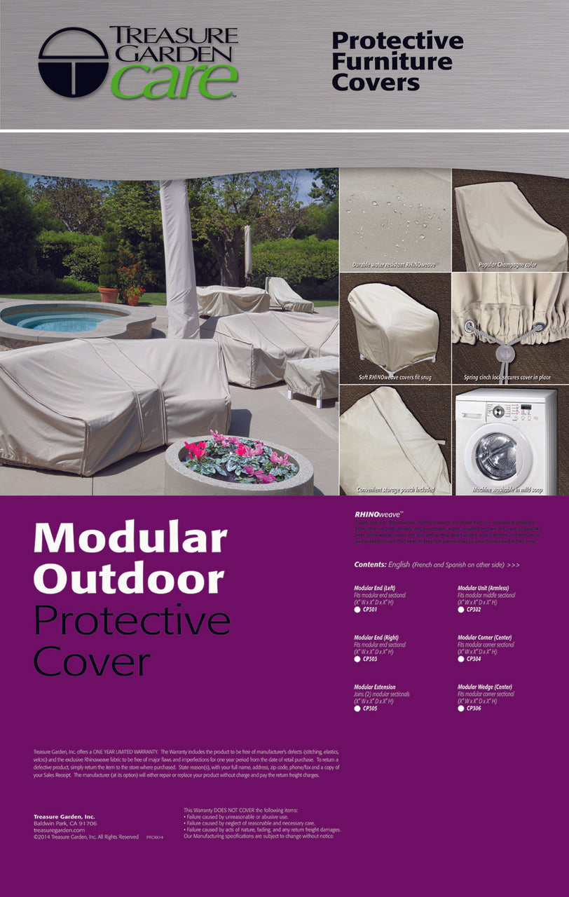 Sectional Modular Cover - Armless Middle
