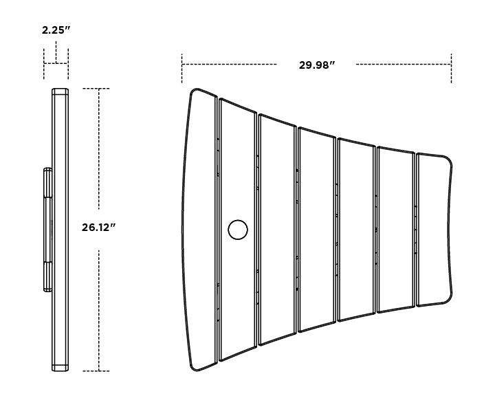 600 Series Angled Adirondack Dining Connecting Table