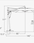 13' AKZ Plus Octagon Cantilever Umbrella